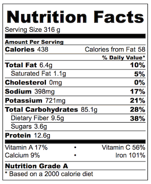Mexican Fried Rice Nutrition