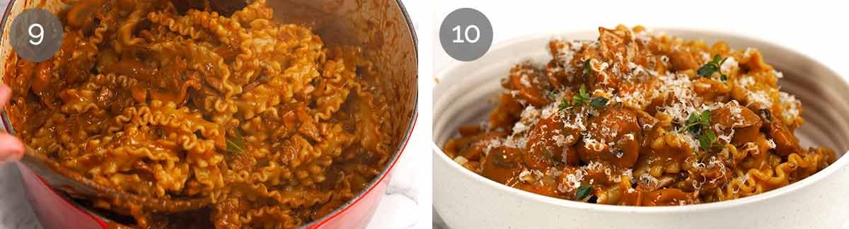 Mushroom ragu - steps