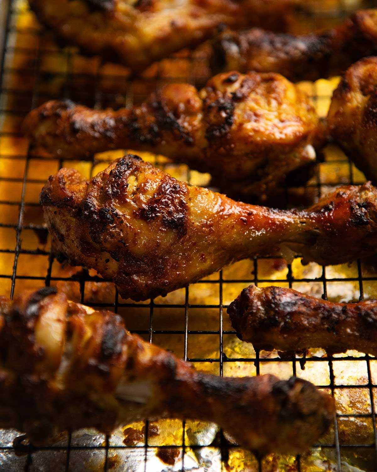 Satay chicken legs with peanut sauce