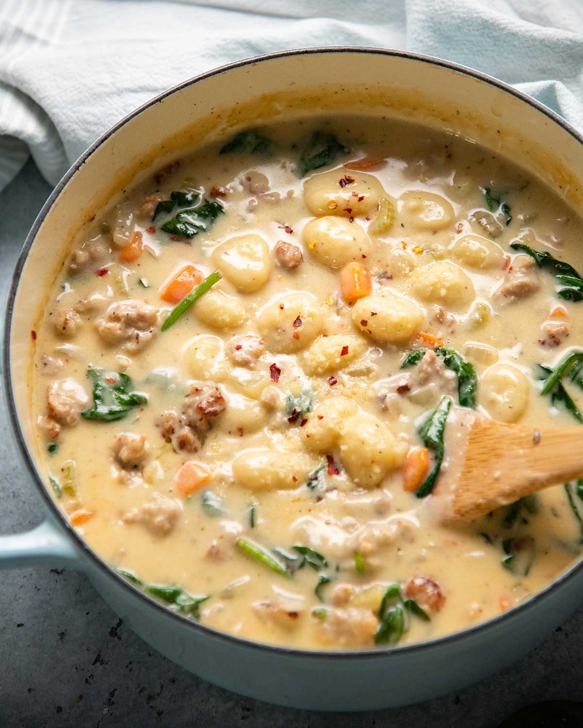 Creamy Sausage Gnocchi Soup
