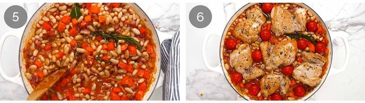 Chicken Cassoulet - steps